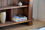 Slated Walnut TV Console