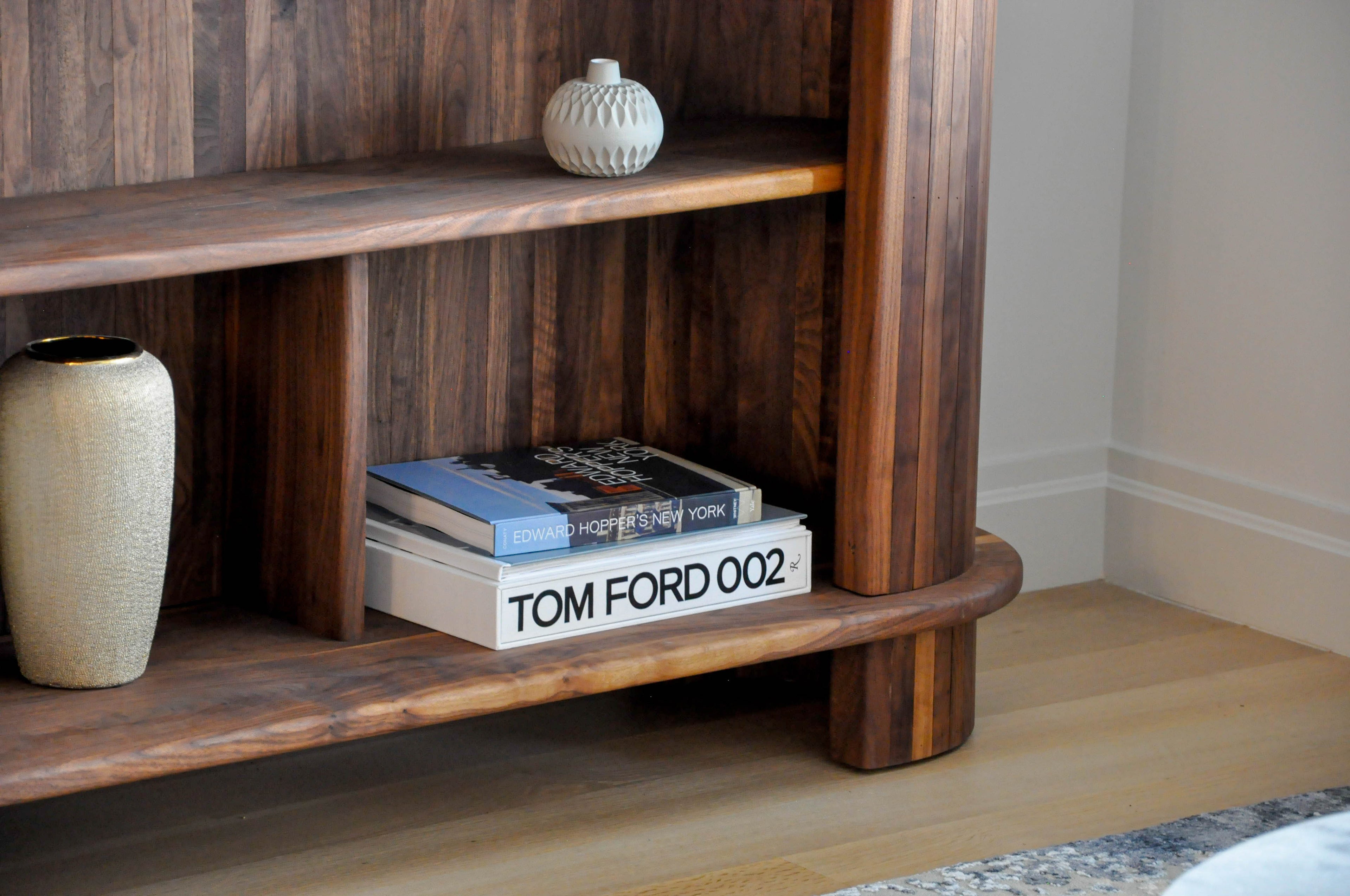 Slated Walnut TV Console