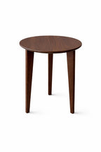 Solid Walnut Round Side Table lifestyle