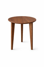 Solid Walnut Round Side Table angle