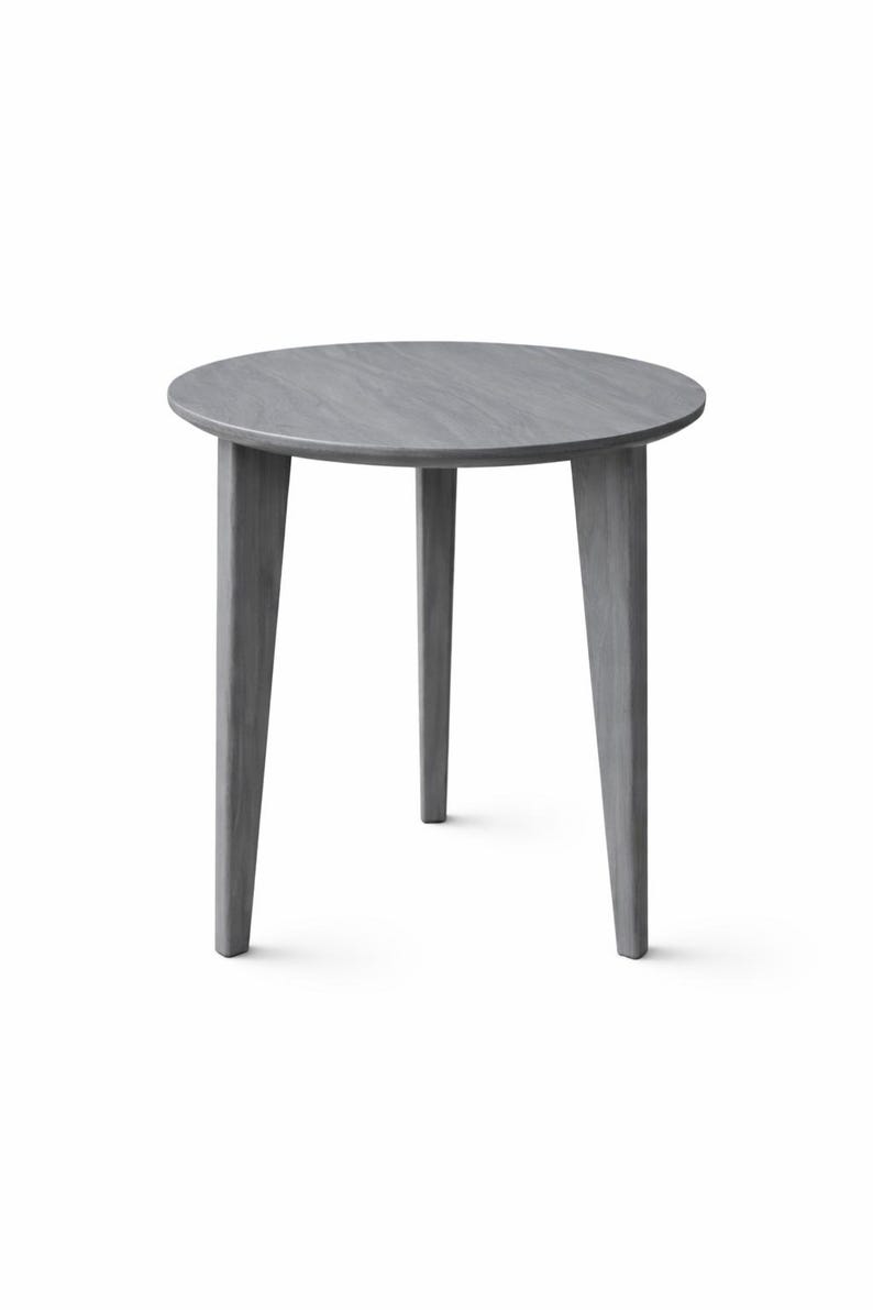 Solid Maple Round Side Table angle