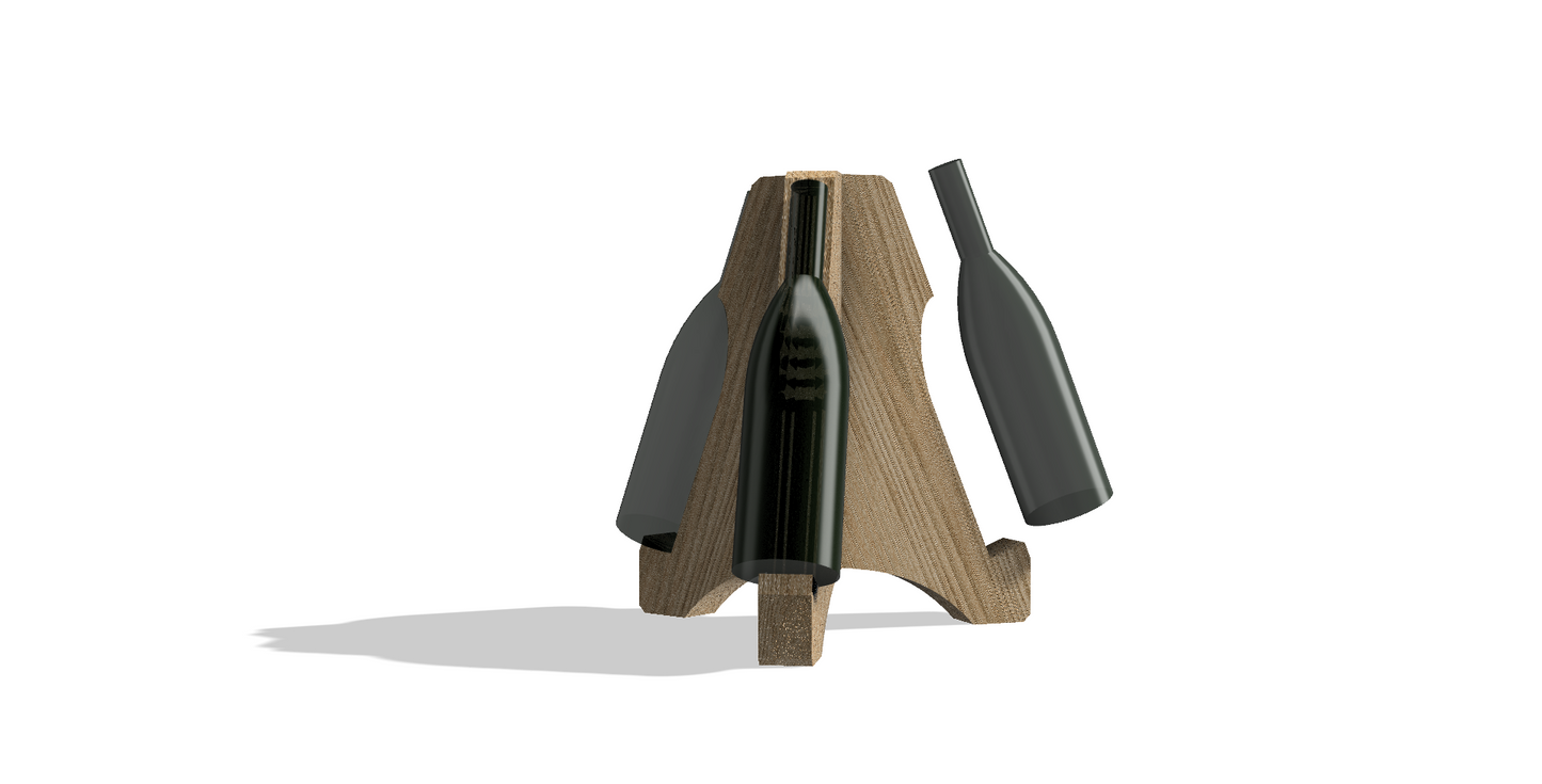 Wine Bottle Holder Render