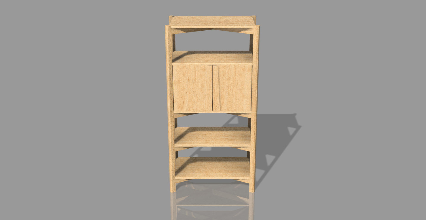 White Oak Standing Cabinet