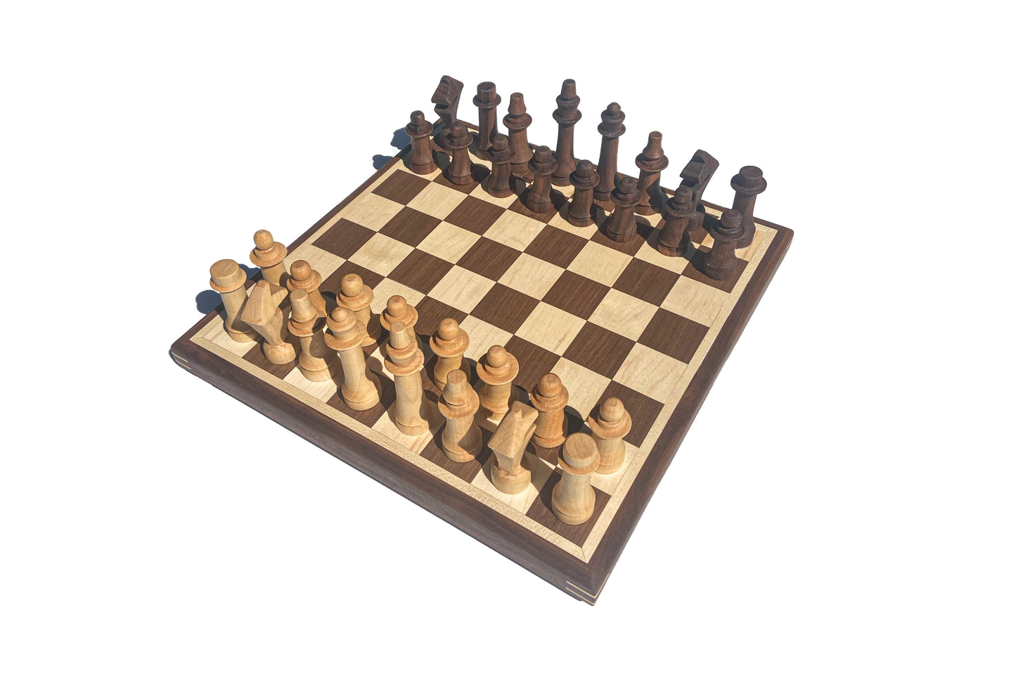 Traditional Hardwood Chess Set - Board and Pieces