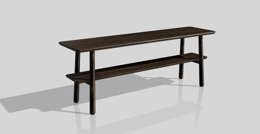 Walnut Shoe Bench Render