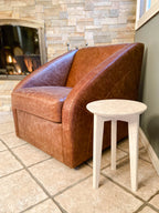 Bleached White Oak Side Table