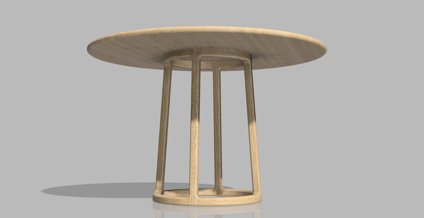 Round Base Dining Table Render