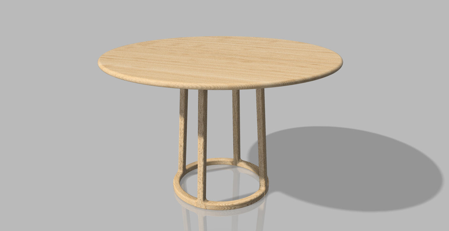 Round Base Dining Table Render